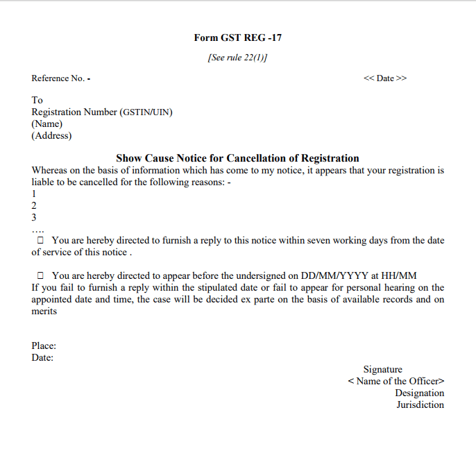 gst refund application letter format