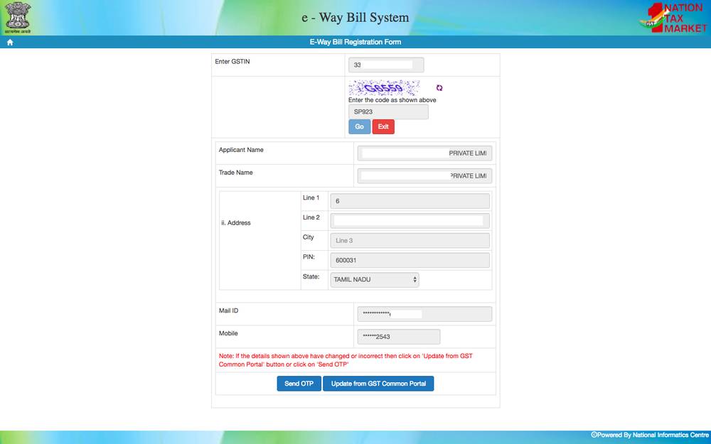 E-way Bill Registration