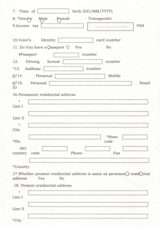 DIR-3 eKYC Form - Page 2