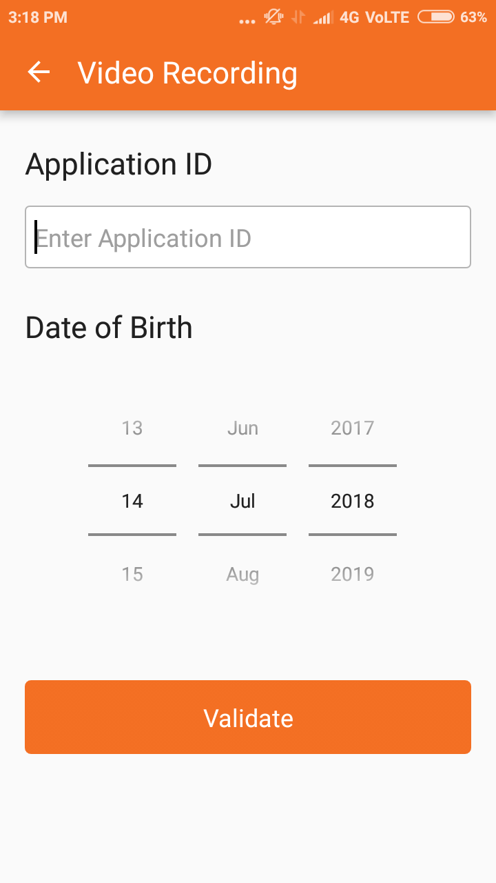 Application ID and Date of Birth