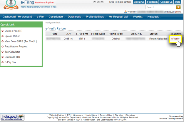E-verification through ATM