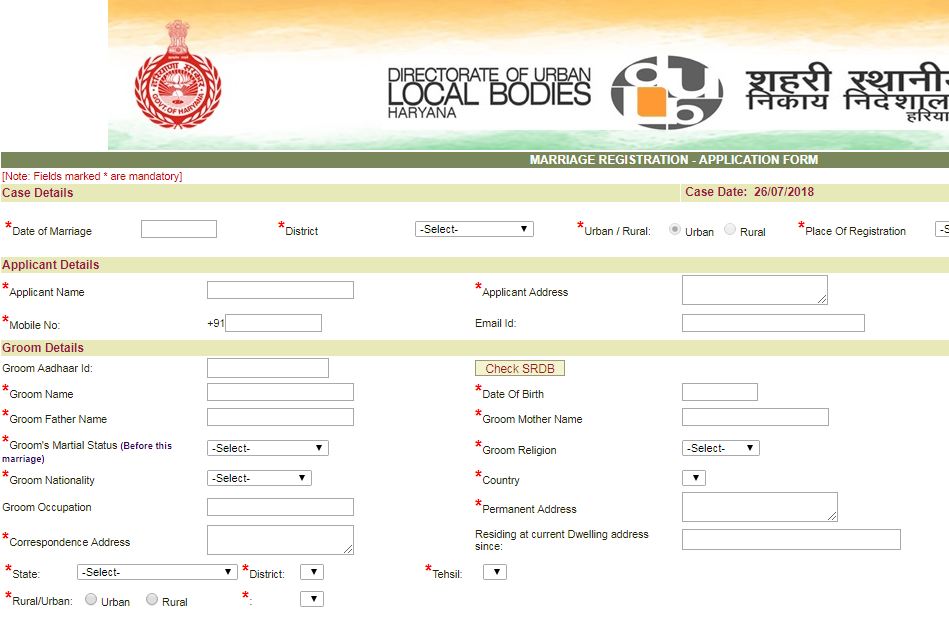 Haryana-Marriage-Registration-Certificate-Provide-Details