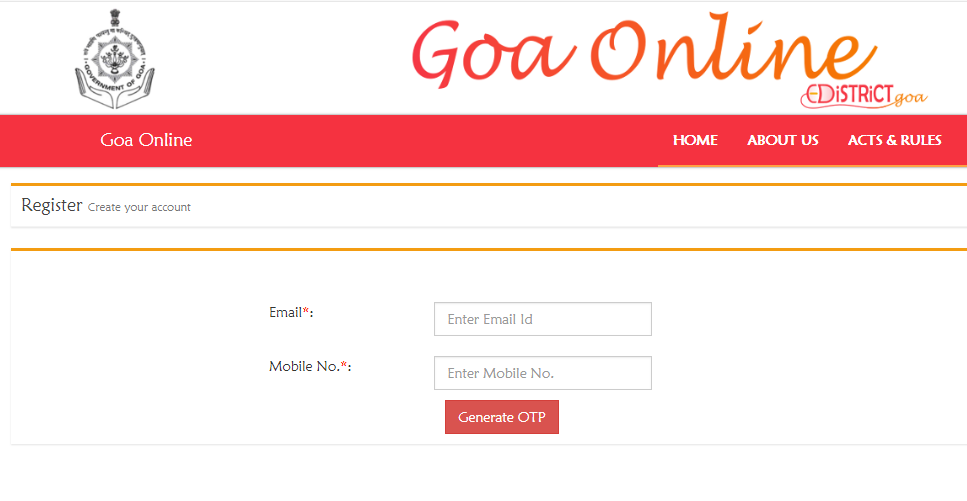 Goa-Caste-Certificate-Create-Account