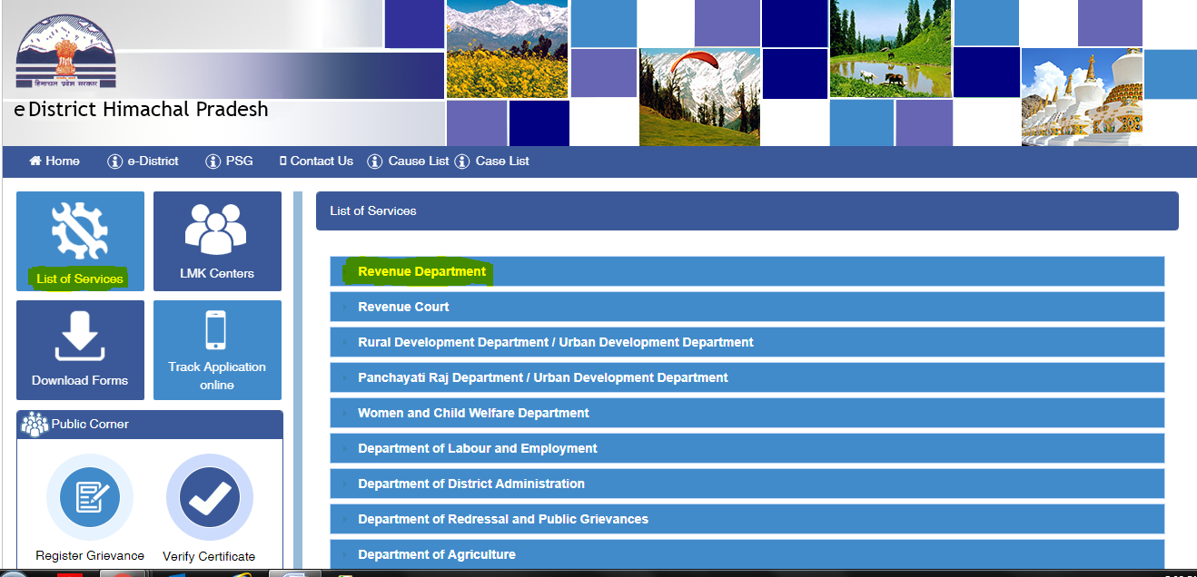 Himachal-Pradesh-Non-Creamy-Layer-Certificate-Home-Page