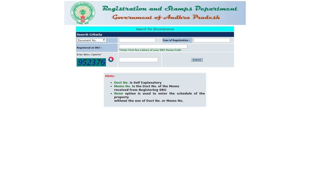 Search-criteria-Andhra-Pradesh-Encumbrance-Certificate