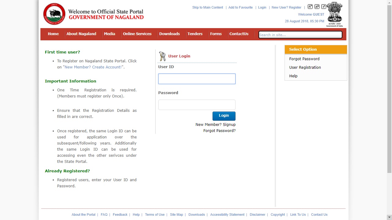 Nagaland-Tribe-Certificate-User-Login-Details