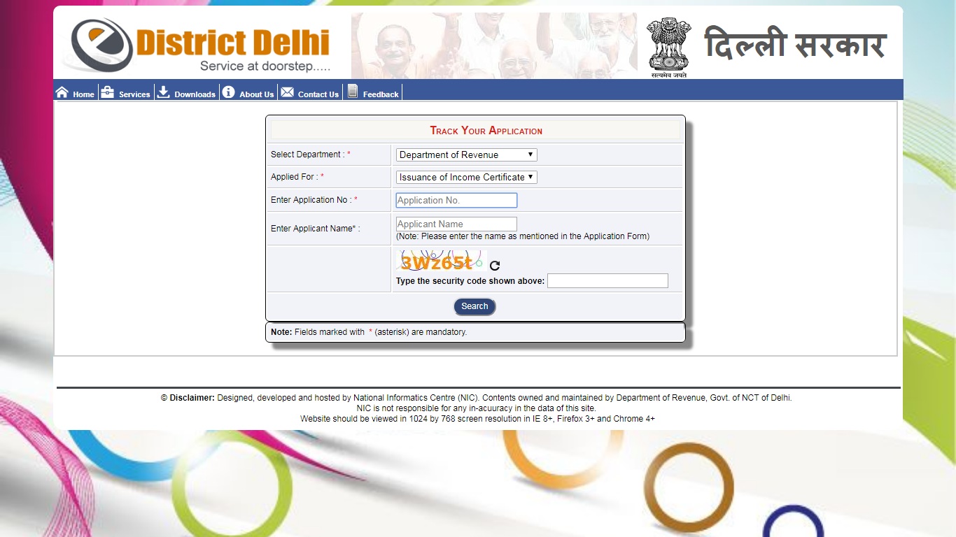 Delhi-Income-Certificate-View-Status