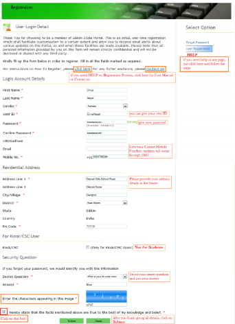 Sikkim-Income-Certificate-User-Registration