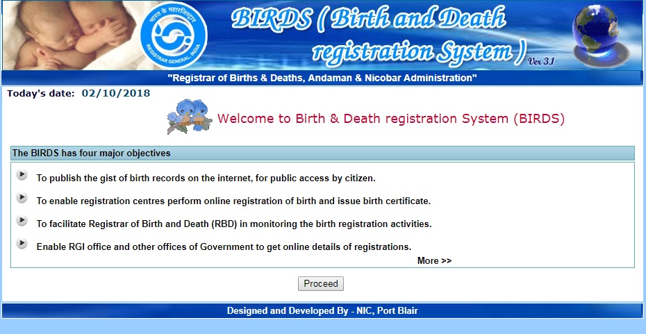 Andaman-and-Nicobar-Death-Certificate-Home-Page