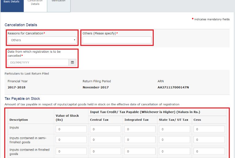 On selecting the Discontinuance Others option, enter all details