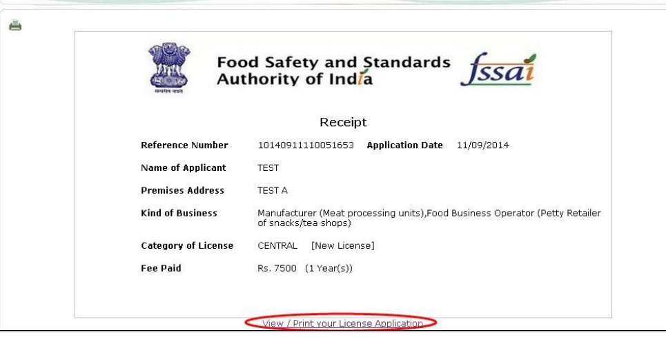 Step 27 - Kerala FSSAI Licensing and Registration