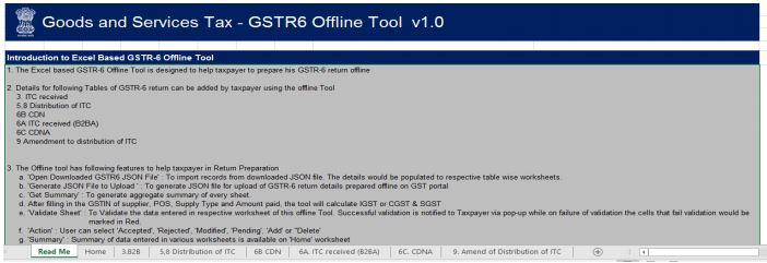Image 11 GSTR 6 Return Offline Utility