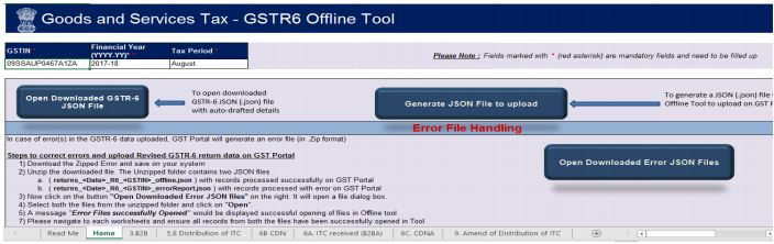 Image 12 GSTR 6 Return Offline Utility