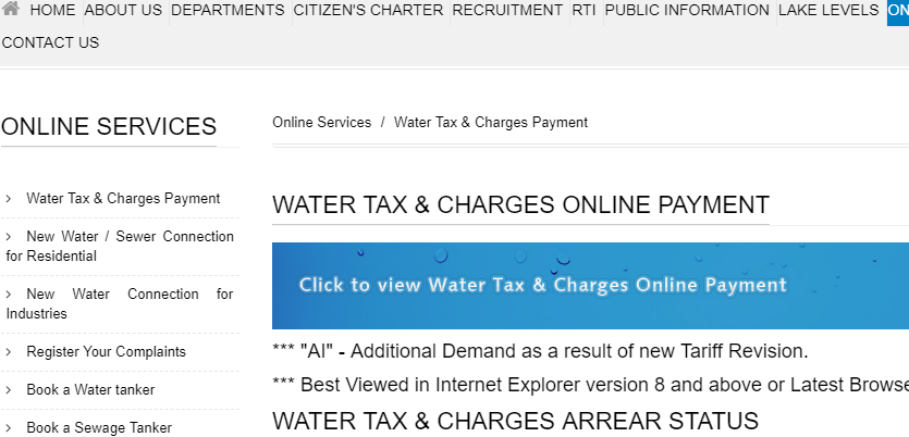 Water Tax Payment