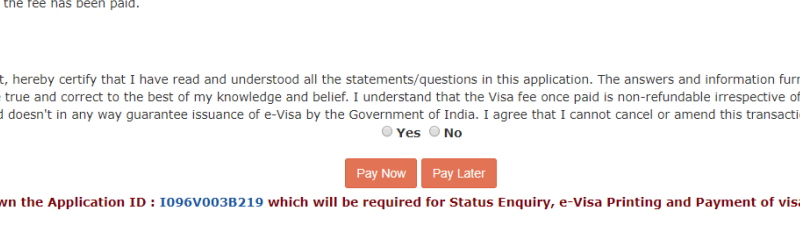 Step-10: e-Visa for India