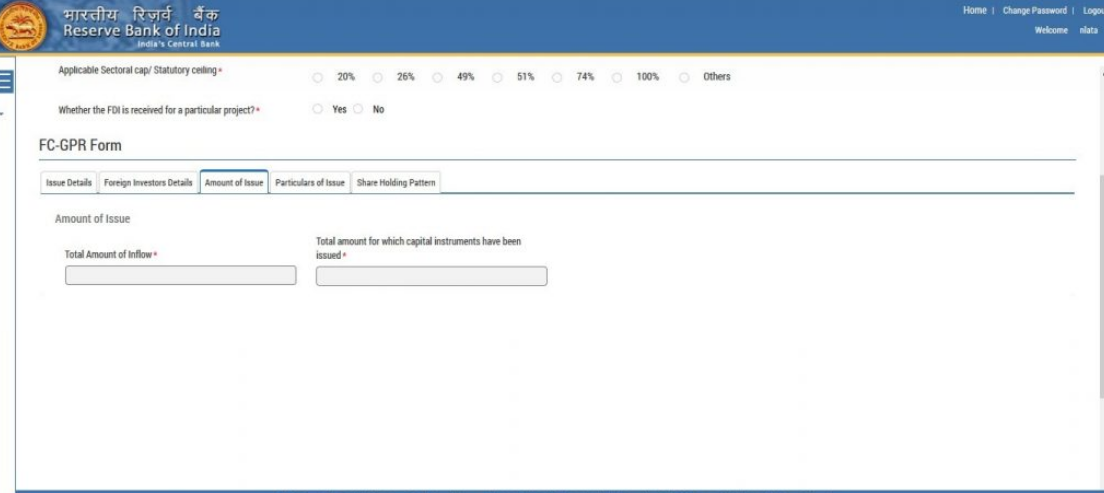 Filing Form FC-GPR- Amount of Issue