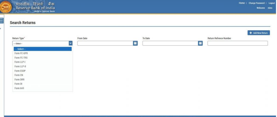 Filing Form FC-GPR- search returns