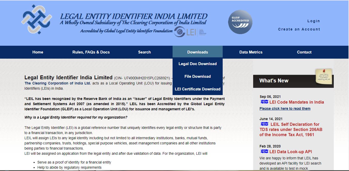 Legal Entity Identifier - Documents Required1